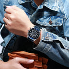 REWARD Brand Mens Watches Luxury Quartz Blue Watch Full Steel Men Chronograph Waterproof Business Wrist Watch Relogio Masculino