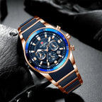 REWARD Brand Mens Watches Luxury Quartz Blue Watch Full Steel Men Chronograph Waterproof Business Wrist Watch Relogio Masculino