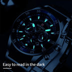 REWARD Brand Mens Watches Luxury Quartz Blue Watch Full Steel Men Chronograph Waterproof Business Wrist Watch Relogio Masculino