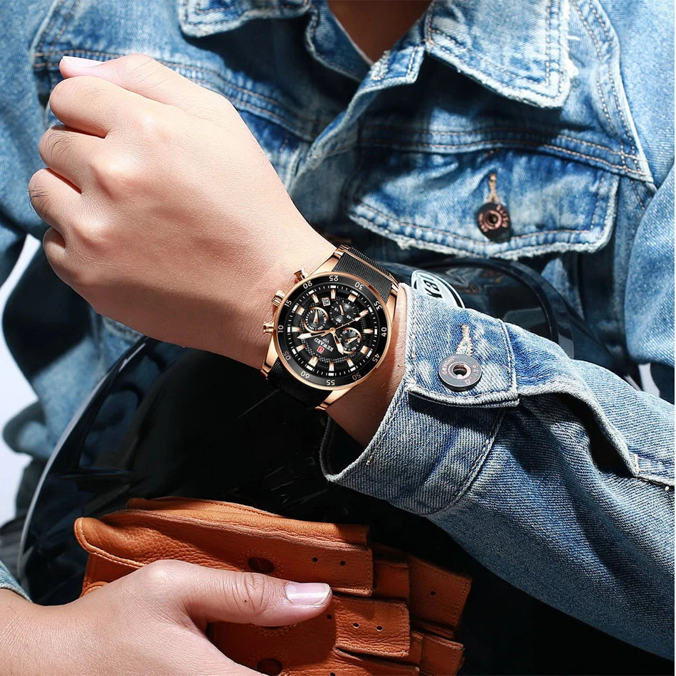 REWARD Brand Mens Watches Luxury Quartz Blue Watch Full Steel Men Chronograph Waterproof Business Wrist Watch Relogio Masculino
